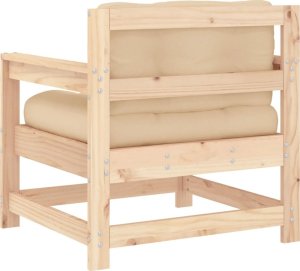 vidaXL vidaXL Fotele ogrodowe z poduszkami, 2 szt., lite drewno sosnowe 6