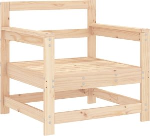 vidaXL vidaXL Fotele ogrodowe z poduszkami, 2 szt., lite drewno sosnowe 7