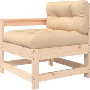 vidaXL vidaXL Fotele ogrodowe z poduszkami, 2 szt., lite drewno sosnowe 4