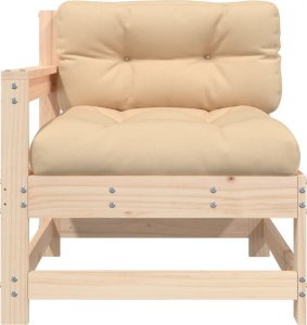 vidaXL vidaXL Fotele ogrodowe z poduszkami, 2 szt., lite drewno sosnowe 5