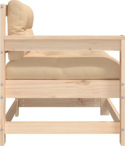 vidaXL vidaXL Fotele ogrodowe z poduszkami, 2 szt., lite drewno sosnowe 6