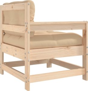 vidaXL vidaXL Fotele ogrodowe z poduszkami, 2 szt., lite drewno sosnowe 7