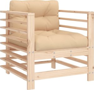 vidaXL vidaXL Fotele ogrodowe z poduszkami, 2 szt., lite drewno sosnowe 3