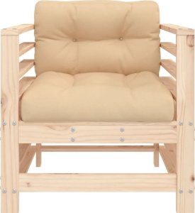 vidaXL vidaXL Fotele ogrodowe z poduszkami, 2 szt., lite drewno sosnowe 4