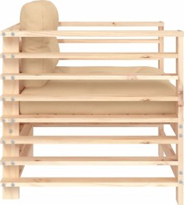 vidaXL vidaXL Fotele ogrodowe z poduszkami, 2 szt., lite drewno sosnowe 5