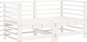 vidaXL vidaXL Siedziska narożne z poduszkami, 2 szt., białe, drewno sosnowe 3