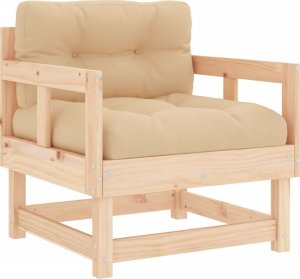 vidaXL vidaXL Fotele ogrodowe z poduszkami, 2 szt., lite drewno sosnowe 3