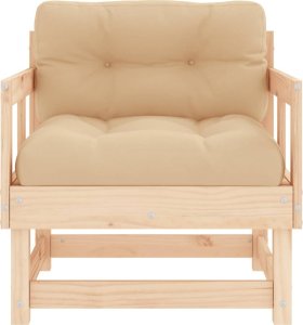 vidaXL vidaXL Fotele ogrodowe z poduszkami, 2 szt., lite drewno sosnowe 4