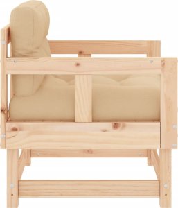 vidaXL vidaXL Fotele ogrodowe z poduszkami, 2 szt., lite drewno sosnowe 5