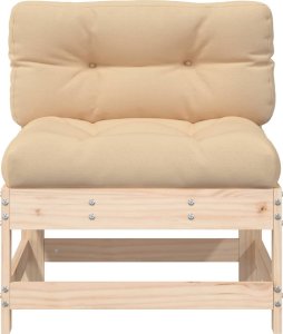 vidaXL vidaXL Siedzisko środkowe z poduszkami, lite drewno sosnowe 3