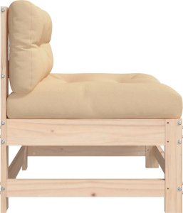 vidaXL vidaXL Siedzisko środkowe z poduszkami, lite drewno sosnowe 4