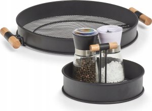 Zeller Podstawka metalowa z uchwytami, Ø 20 cm, czarna, ZELLER 5