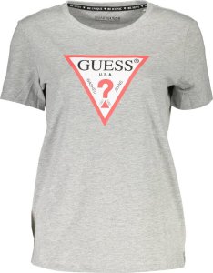 Guess Jeans GUESS JEANS T-SHIRT Z KRÓTKIM RĘKAWEM DAMSKI SZARY XL 1