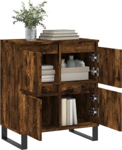 vidaXL Komoda, przydymiony dąb, 60x35x70 cm 4