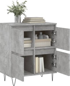 vidaXL vidaXL Komoda, szarość betonu, 60x35x70 cm, materiał drewnopochodny 4