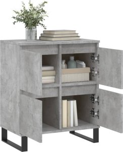 vidaXL vidaXL Komoda, szarość betonu, 60x35x70 cm, materiał drewnopochodny 4