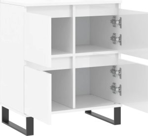 vidaXL Komoda, biała z połyskiem, 60x35x70 cm 6