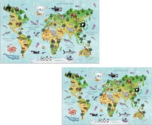Teka Podkładka na biurko dwustronna - Mapa ¶wiata 2