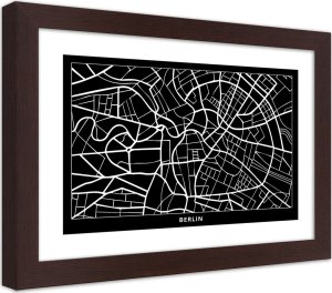 Feeby Obraz w ramie, Plan miasta Berlin (Rozmiar 90x60) 1