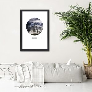 Feeby Obraz w ramie, Las we mgle (Rozmiar 60x90) 2