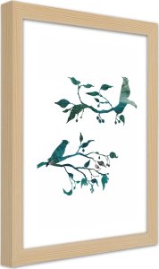 Feeby Obraz w ramie, Ptaki na gałązkach (Rozmiar 70x100) 1