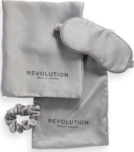 MAKE UP REVOLUTION Revolution Beauty The Beauty Sleep Satin Set Satynowy Zestaw do spania - Silver 1op. 1