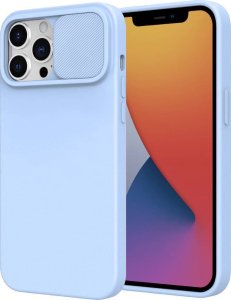 Nexeri Etui IPHONE 14 PLUS Silikonowe z Osłoną na Aparat Nexeri Silicone Lens jasnoniebieskie 1