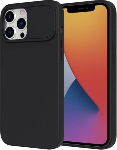 Nexeri Etui IPHONE 14 PLUS Silikonowe z Osłoną na Aparat Nexeri Silicone Lens czarne 1