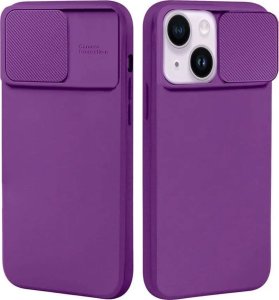 Nexeri Etui IPHONE 14 PLUS Silikonowe z Osłoną na Aparat Nexeri Silicone Lens fioletowe 1