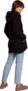 MOE B249 Bluza z kominem i kapturem - czarna (kolor czarny, rozmiar XXL) 4