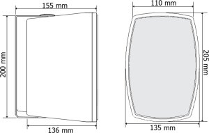 Kolumna HQM KOLUMNA GŁOŚNIKOWA HQM-N2024 20W BIAŁA 12