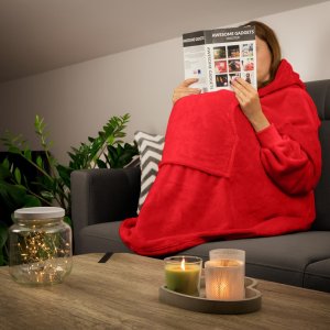 Froster Bluzair Koco Bluza Oversize Kapturem Czerwona 4w1 11