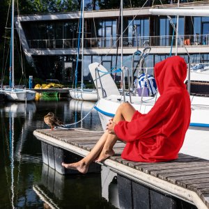 Froster Bluzair Koco Bluza Oversize Kapturem Czerwona 4w1 10