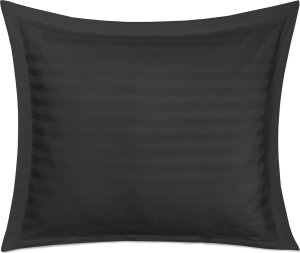 Darymex Poszewka satyna bambusowo-bawełniana STRIPE BLACK/70x80 z listwą 1