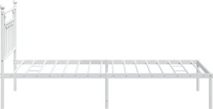 vidaXL vidaXL Metalowa rama łóżka z wezgłowiem, biała, 107x203 cm 7