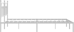 vidaXL vidaXL Metalowa rama łóżka z wezgłowiem, biała, 183x213 cm 7