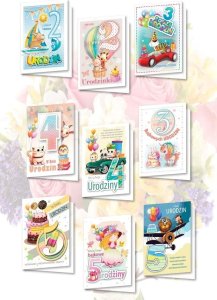 Top Graphic Karnet B6 z naklejkami holog. Urodziny MIX (10szt) 2