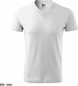 MALFINI V-neck 102 - ADLER - Koszulka unisex, 160 g/m2 - biały S 1