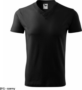 MALFINI V-neck 102 - ADLER - Koszulka unisex, 160 g/m2 - czarny L 1