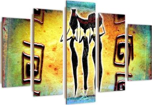 Feeby Obraz pięcioczęściowy Deco Panel, Tańczące gracje (Rozmiar 150x100) 1