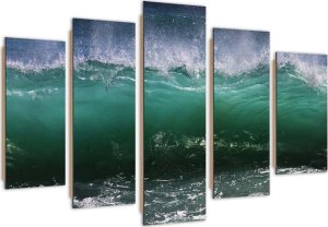 Feeby Obraz pięcioczęściowy Deco Panel, Wzburzona fala (Rozmiar 150x100) 1