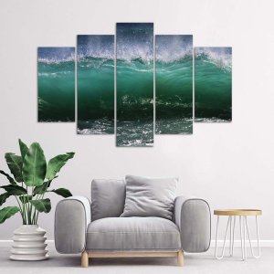 Feeby Obraz pięcioczęściowy Deco Panel, Wzburzona fala (Rozmiar 150x100) 2