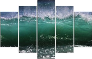 Feeby Obraz pięcioczęściowy Deco Panel, Wzburzona fala (Rozmiar 150x100) 3