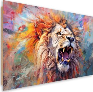Feeby Obraz deco panel, Groźny Lew Abstrakcja (Rozmiar 60x40) 1