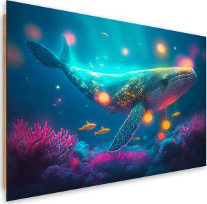 Feeby Obraz deco panel, Magiczny wieloryb (Rozmiar 60x40) 1