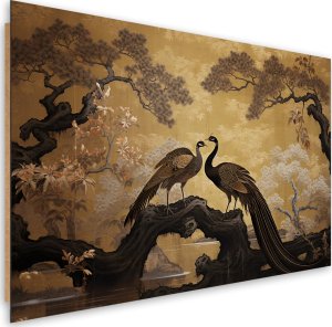 Feeby Obraz Deco Panel,  Pawie Drzewo Bonsai (Rozmiar 120x80) 1