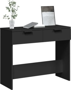 vidaXL vidaXL Stolik konsolowy, czarny, 90x36x75 cm, materiał drewnopochodny 4