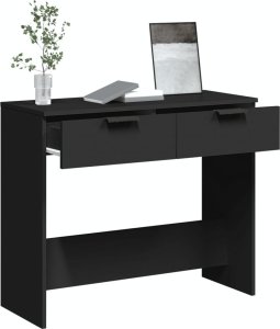 vidaXL vidaXL Stolik konsolowy, czarny, 90x36x75 cm, materiał drewnopochodny 5