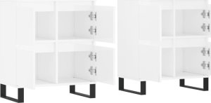 vidaXL vidaXL Szafki, 2 szt., białe z połyskiem, materiał drewnopochodny 4