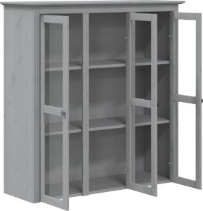 vidaXL vidaXL Kredens BODO, szary, 115,5x43x200,5 cm, lite drewno sosnowe 5